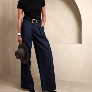 Banana Republic High-Rise Relaxed Fit Wide Leg Premium Denim Jeans 26P